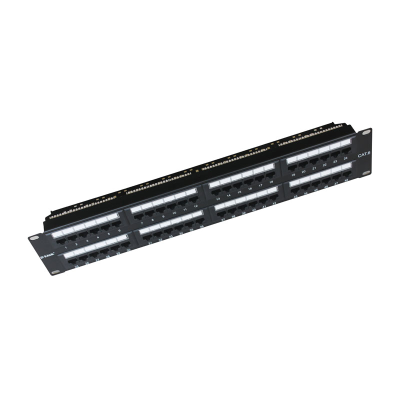 D-link NPP-C61BLK241 24 Port Cat6 UTP Fully Loaded Patch Panel