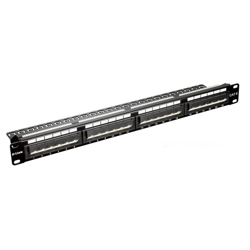 D-link NPP-C61BLK242 Cat6 UTP Angular Fully Loaded Patch Panel 