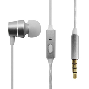 Anker SoundBuds Mono Earphones, wired In-line microphone Silver