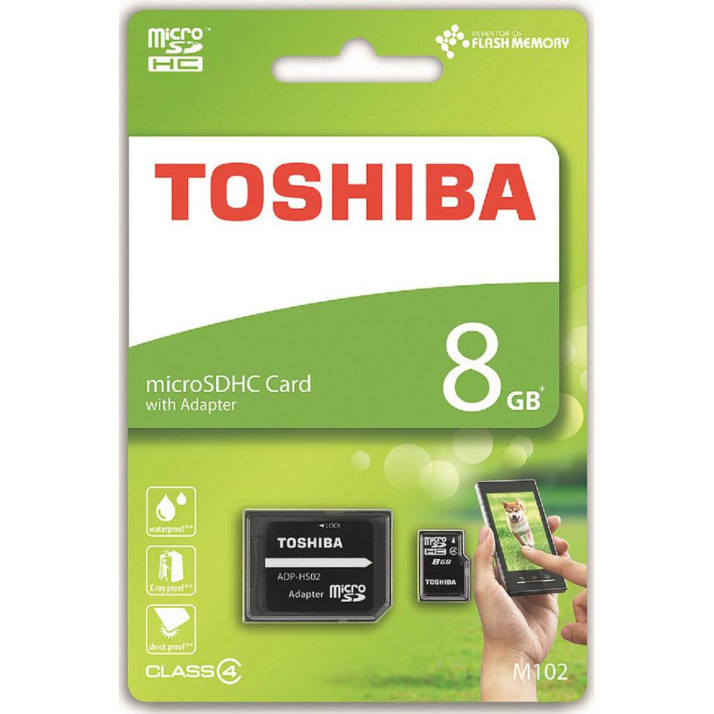 Toshiba M102 FG 8G Memory Mircro SD + Adapter 