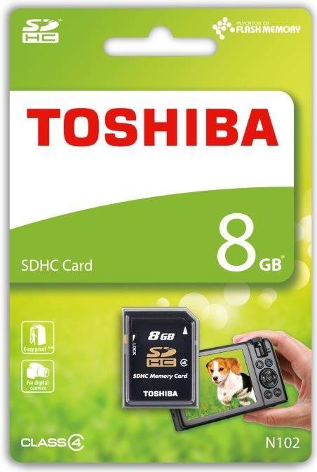 Toshiba N102 8GB SDHC CL4  High Speed SD memory card