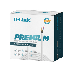 D-Link DCC-WHI-90 90m CCTV 3+1 high performance cable 