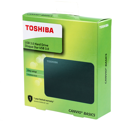 Toshiba CANVIO Basics 2.5" 1TB External Hard drive Pure Tech