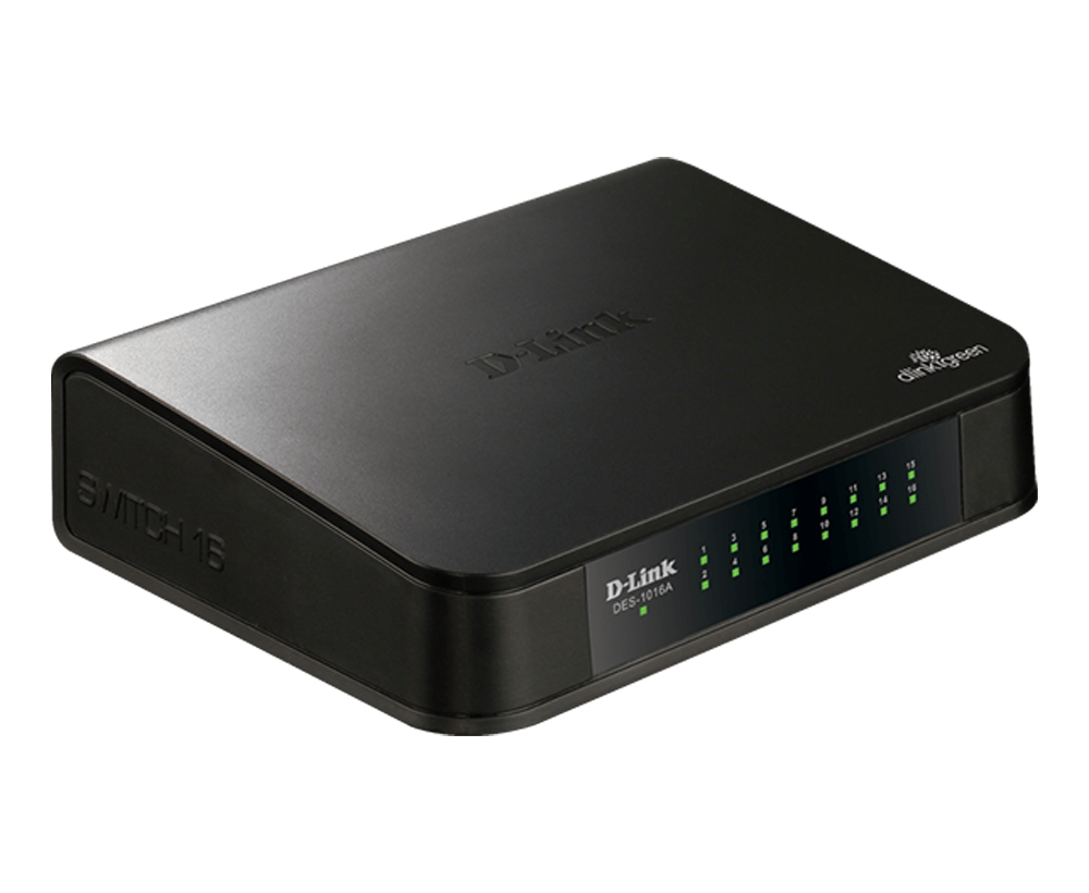 D-Link DES-1016A 16-Port 10/100 Unmanaged Ethernet Switch